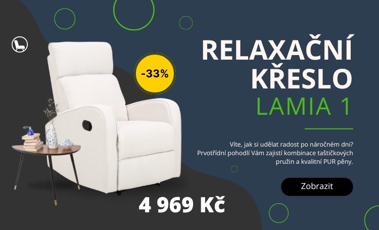 LAMIA 1 relaxační křeslo, světle krémová