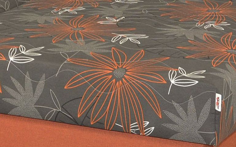 Mystery Čalouněná postel 180 cm, oranžová/šedá