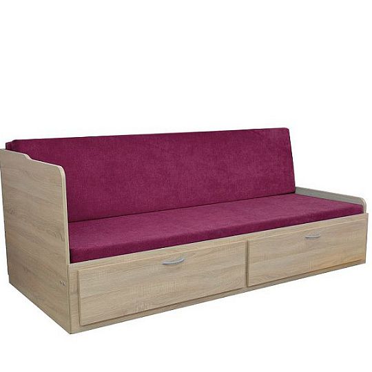 MENEOS rozkládací postel 90 cm, univerzální, Dub sonoma