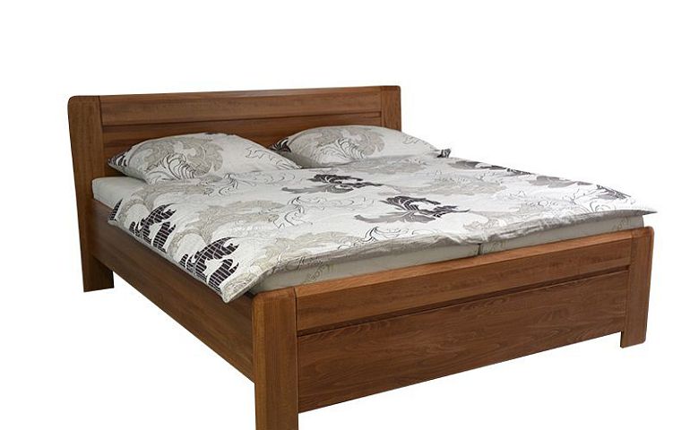 Elizabet 2 Dřevěná postel 180 cm, ořech tmavý
