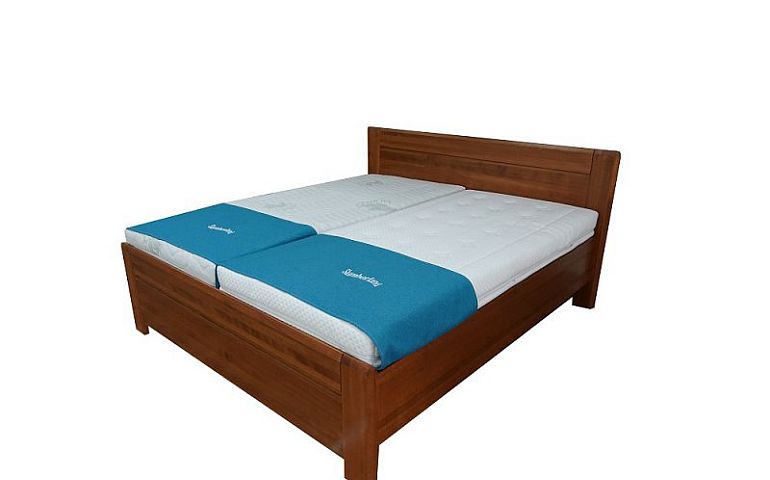 Elizabet 2 Dřevěná postel 180 cm, ořech tmavý