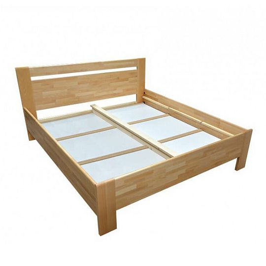 Matěj 2 Lux, Masivní postel 180 cm, buk