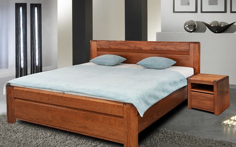 ESTER BV  dřevěná postel 180 cm, višeň