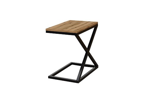 NYX odkládací stolek, dub pobřežný/černá kov