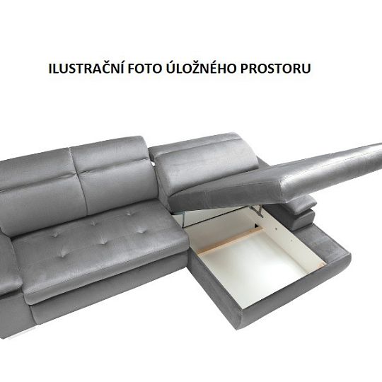 TIFANY sedací souprava, levá, čokoládová