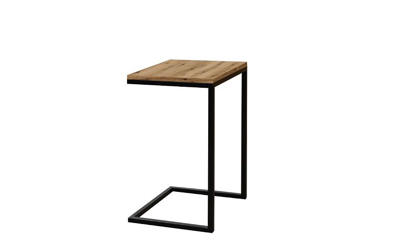 EDISON LINE noční stolek, dub pobřežný/černá kov