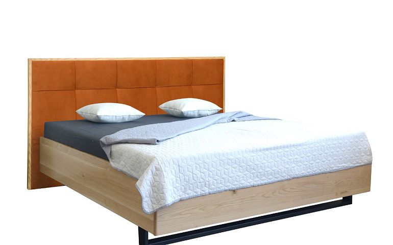 GAROS LINE postel 180 + rošt, bez matrace, dub