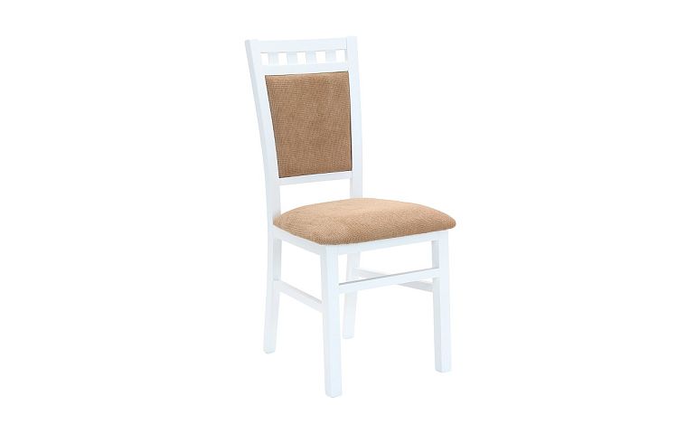 Jídelní židle, Denis New, bílá/hnědá BS03
