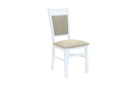 Jídelní židle, Denis New, bílá/hnědá SS05