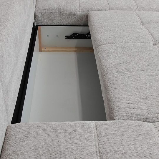 NASERA sedací souprava do U, levá, světle šedá Sorella 84