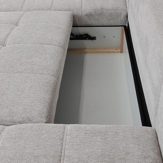 NASERA sedací souprava do U, pravá, světle šedá Sorella 84
