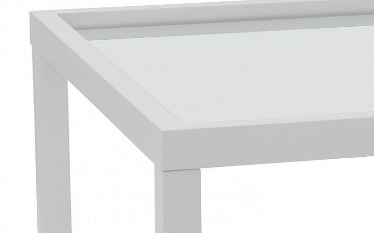 MODAI LAWA konferenční stolek 103 x 53 cm, sklo, bílá