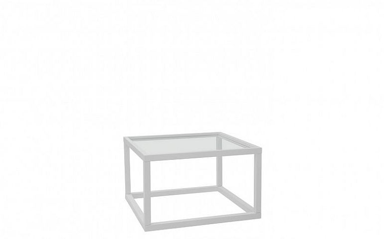 MODAI LAWA konferenční stolek 63 x 63 cm, sklo, bílá