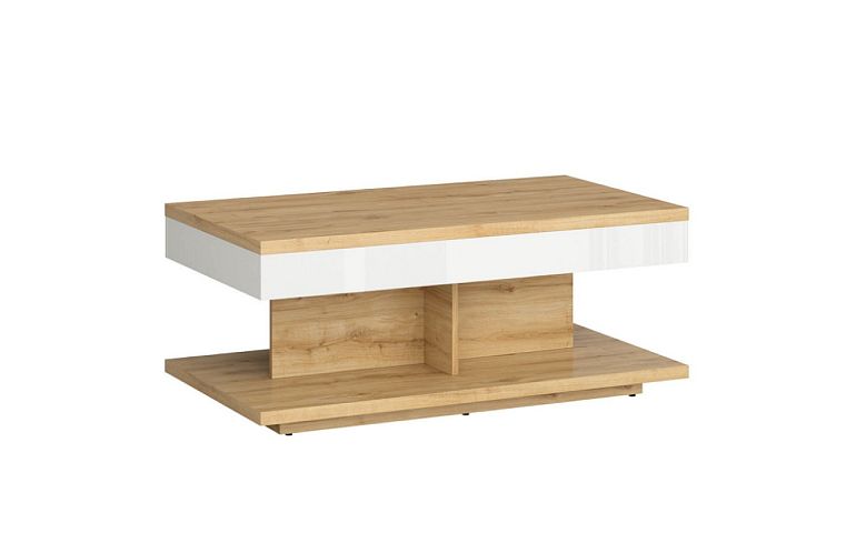 ERLA konferenční stolek LAW/110 dub minerva/bílý lesk