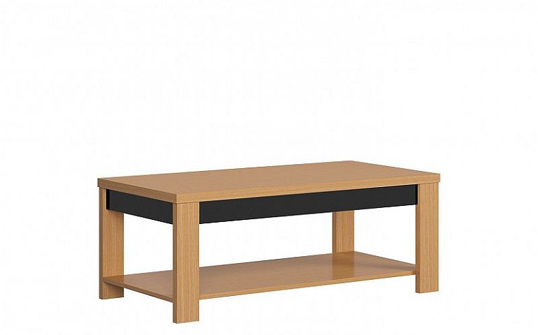 AROSA konferenční stolek LAW/130, dub baltic/černý lesk/dub přírodní