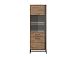 LUTON vitrína REG1D1W/20/7/L + LED, grafit/dub ribbeck