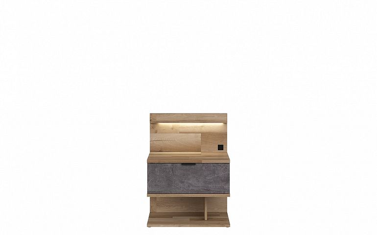 ARICA noční stolek KOM1S/L, dub silva/beton