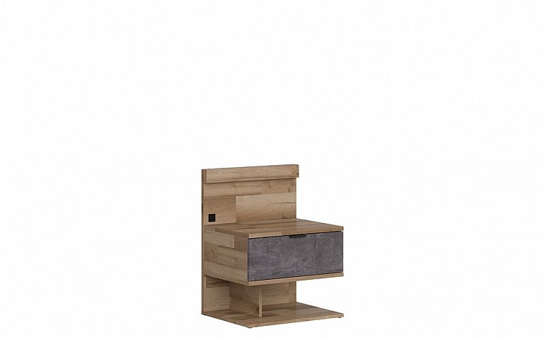 ARICA noční stolek KOM1S/P, dub silva/beton