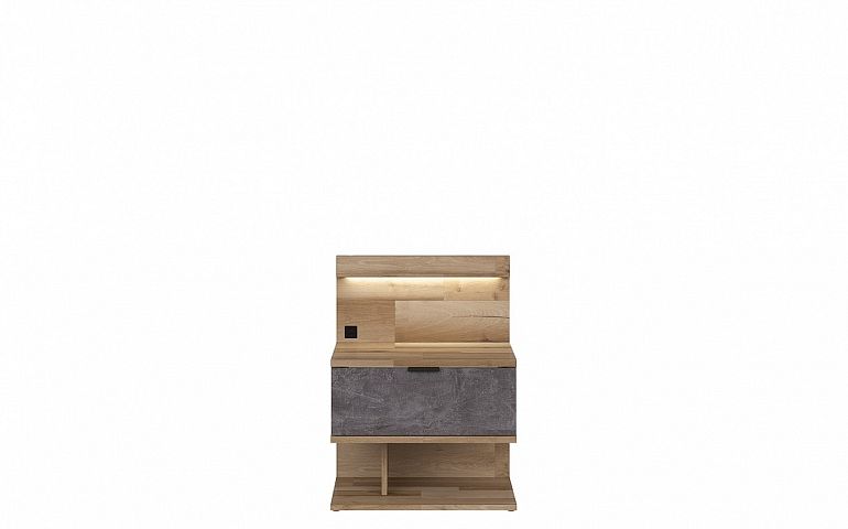 ARICA noční stolek KOM1S/P, dub silva/beton