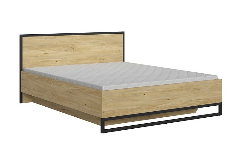 RAMLA postel LOZ/160/B + rošt, jasan horský