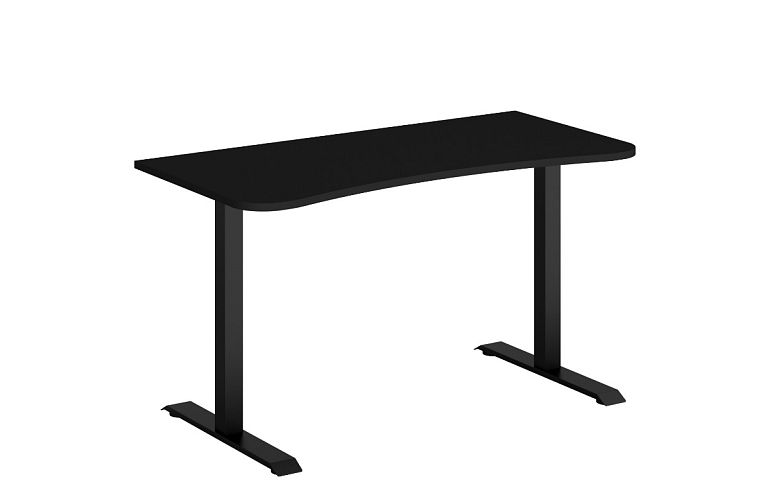 GAMEING psací stůl BIU/140, černá/černý kovový rám