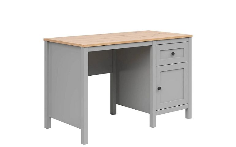 SALGA psací stůl BIU1D1S, šedá arktisgrau/dub artisan