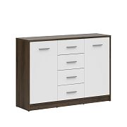 Nepo Plus Komoda KOM2D4S, dub ušlechtilý/bílá