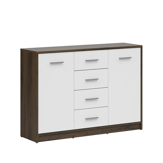 Nepo Plus Komoda KOM2D4S, dub ušlechtilý/bílá