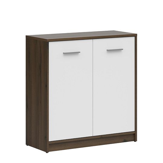 NEPO PLUS skříňka KOM2D, dub ušlechtilý/bílý