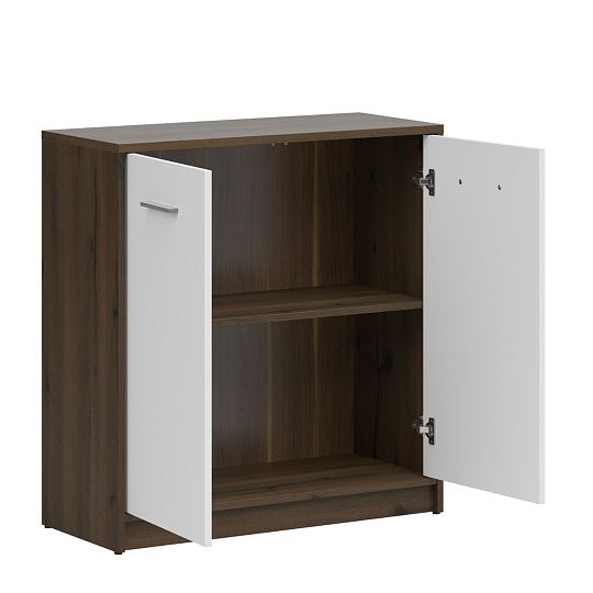 NEPO PLUS skříňka KOM2D, dub ušlechtilý/bílý
