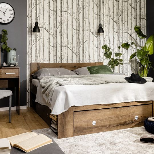 NEPO PLUS postel 160 cm, dub ušlechtilý