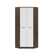 NEPO PLUS rohová šatní skříň SZFN2D, dub ušlechtilý/bílá