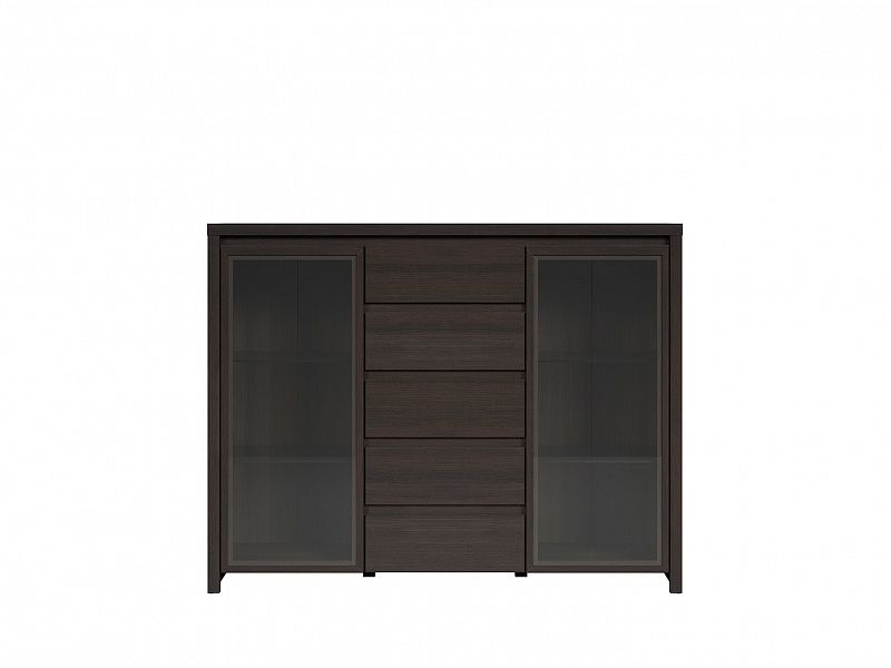 Kaspian Vitrína KOM2W5S Wenge