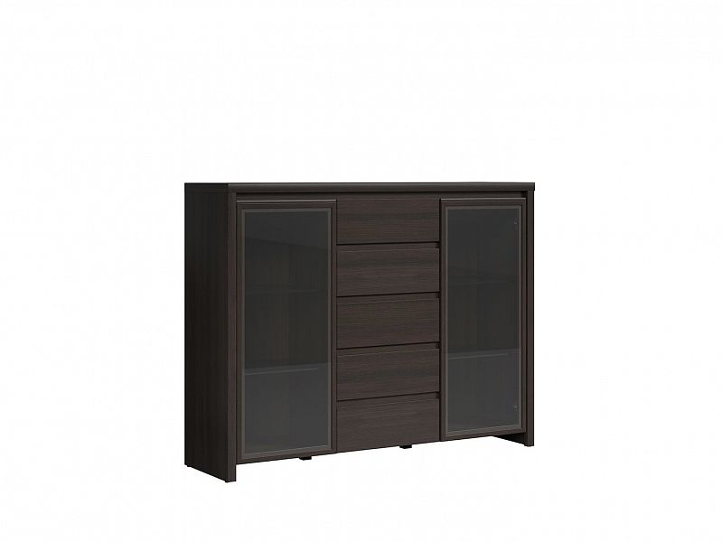 Kaspian Vitrína KOM2W5S Wenge