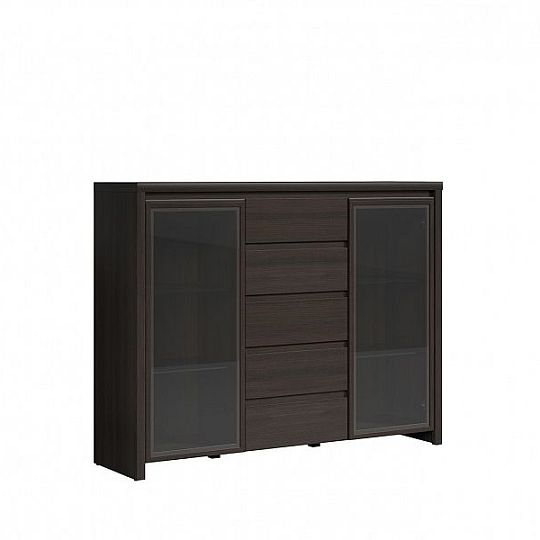 Kaspian Vitrína KOM2W5S Wenge