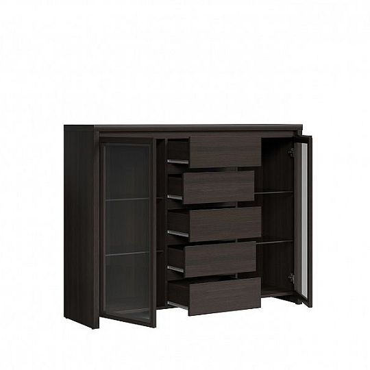 Kaspian Vitrína KOM2W5S Wenge