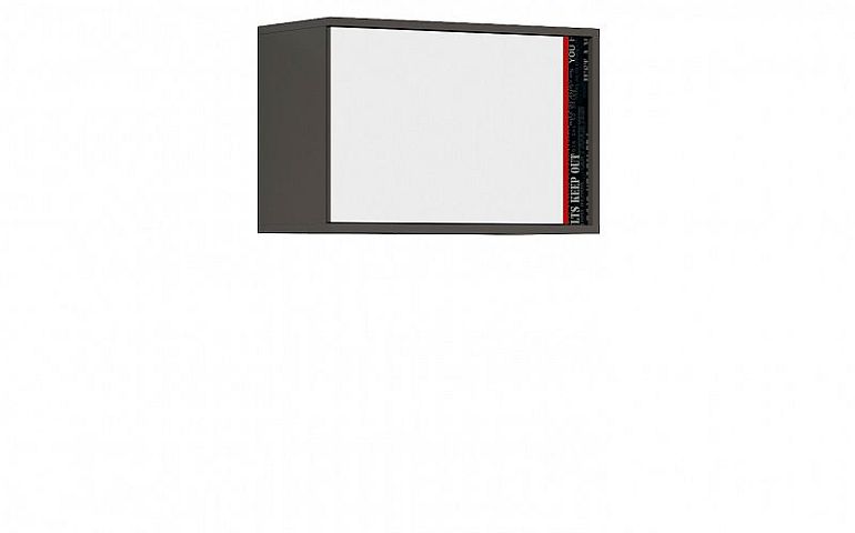 Graphic II závěsná skříňka SFW1DL/B šedý wolfram/bílá/červená