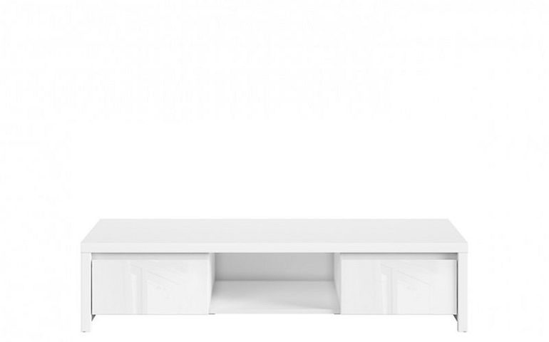 KASPIAN televizní stolek RTV2S, bílá/bílý lesk