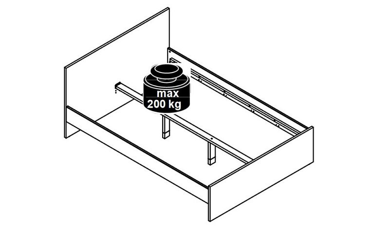 ZELE Postel LOZ/140 dub wotan