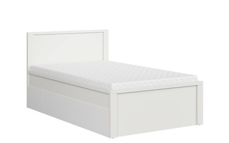 KASPIAN postel LOZ/120T, bílá/bílý lesk