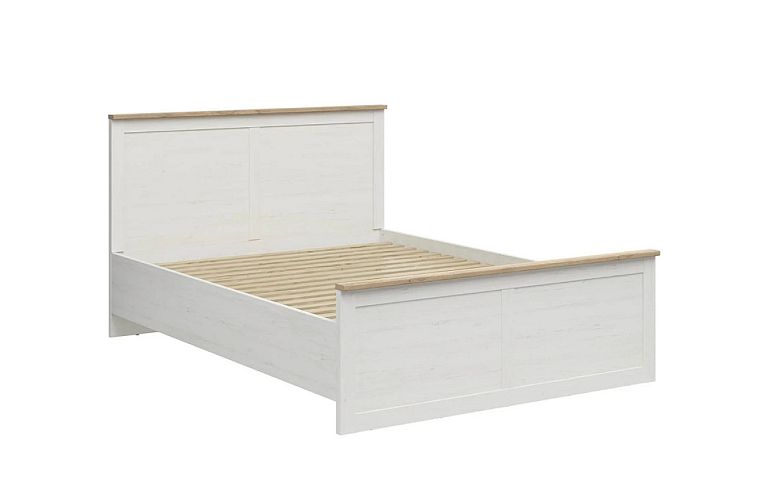 LOKSA postel LOZ/160/A - bez roštu a matrace, borovice bílá anderson
