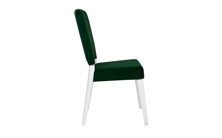 Jídelní židle, ALAMEDA, bílá teplá/zelená