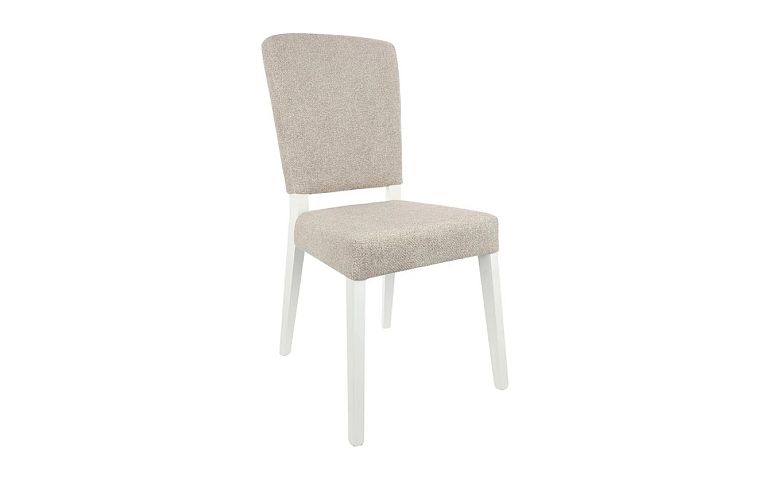 Jídelní židle, ALAMEDA, bílá teplá/béžová
