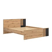 VABRES postel 160 cm, korpus, dub artisan/černá
