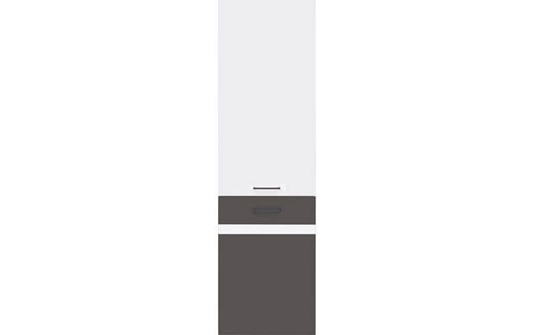 Junona Line Skříňka D2D/50/195-L Bílá/Bílý lesk, šedý wolfram