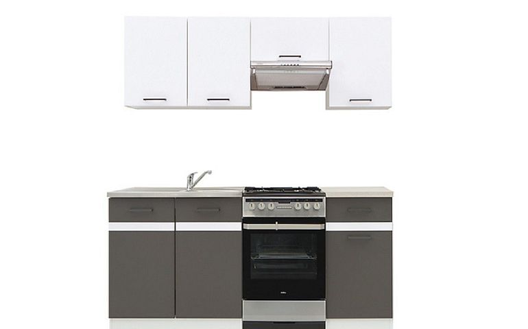 Kuchyň Junona Modul 170, VERZE 2, bíla/bílý lesk/šedý wolfram