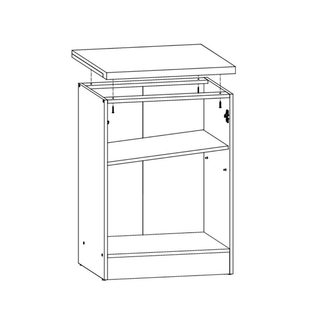 Junona pracovní deska pro skříňku na troubu, 60 cm, dub sonoma