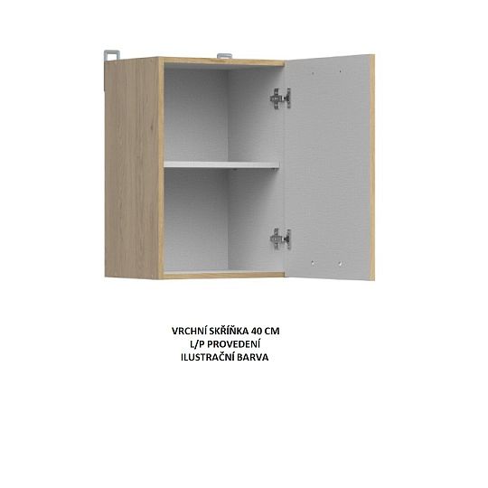 Kuchyň JUNONA 240 cm, modul 2, bílá/bílý lesk