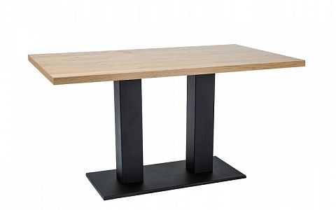 SURA 120 Jídelní stůl, masiv dub/černá
