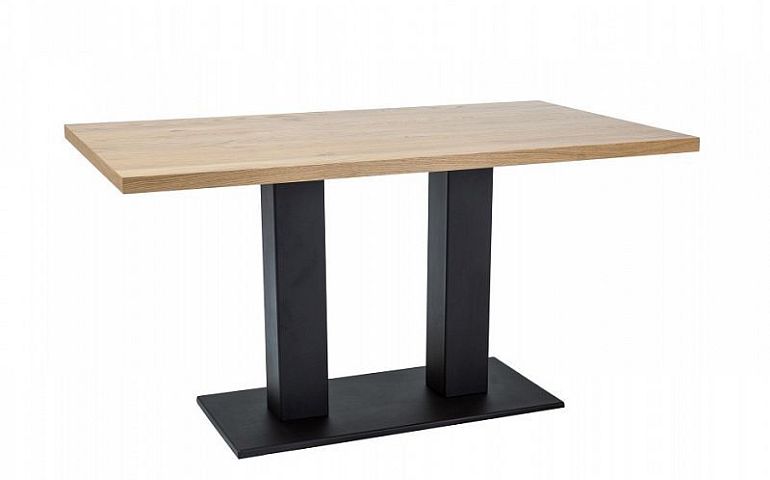 SURA 120 Jídelní stůl, masiv dub/černá